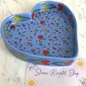 Anthropologie Mud Fairy Vanity Tray Jewelry Tray Trinket Dish Stoneware NIB